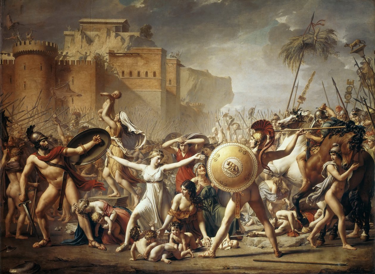 O Estupro das Mulheres Sabinas de Jacques Louis David