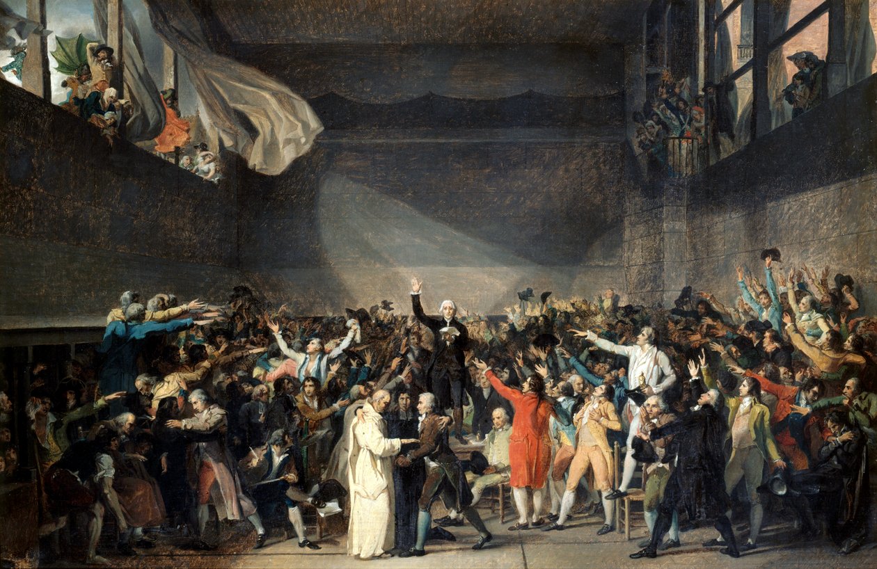 O juramento do campo de ténis, 20 de junho de 1789 de Jacques Louis David