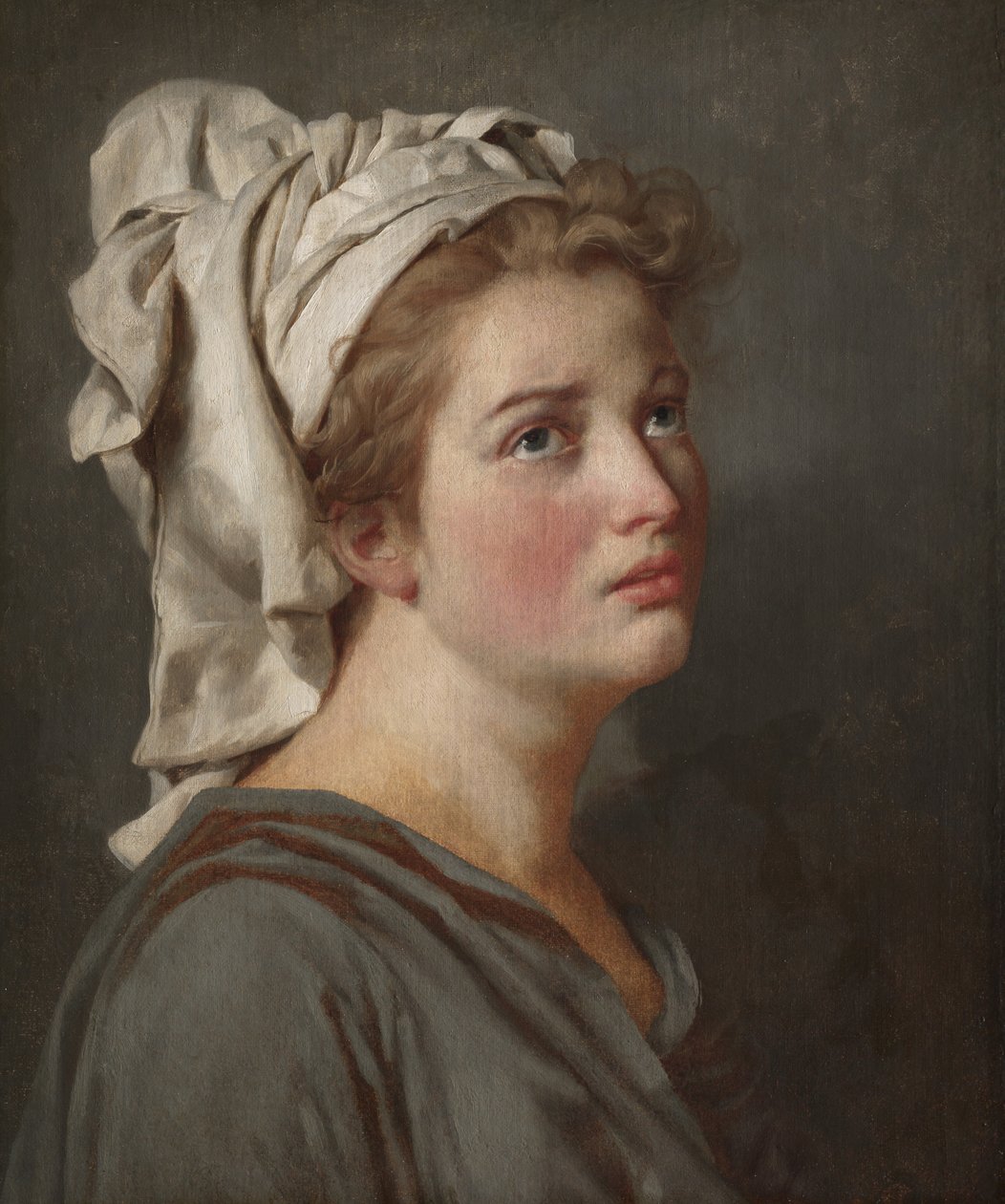 Jovem mulher com um turbante, c.1780 de Jacques Louis David