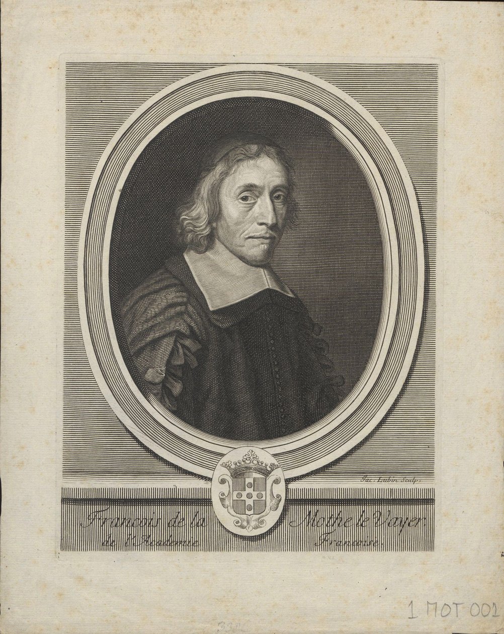 Retrato de François de La Mothe le Vayer 1588-1672, ca. 1695 de Jacques Lubin