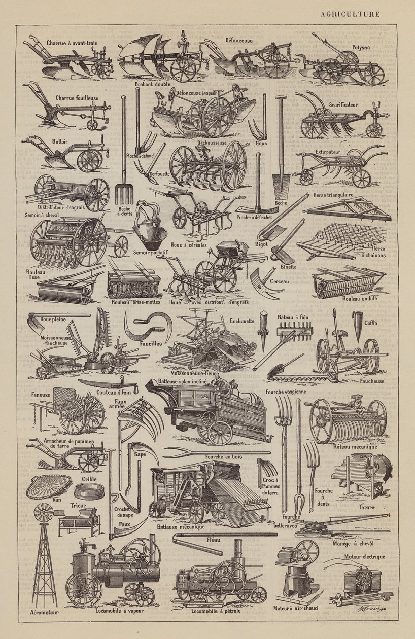 Agricultura (litografia) de Jacques Maurice Dessertenne