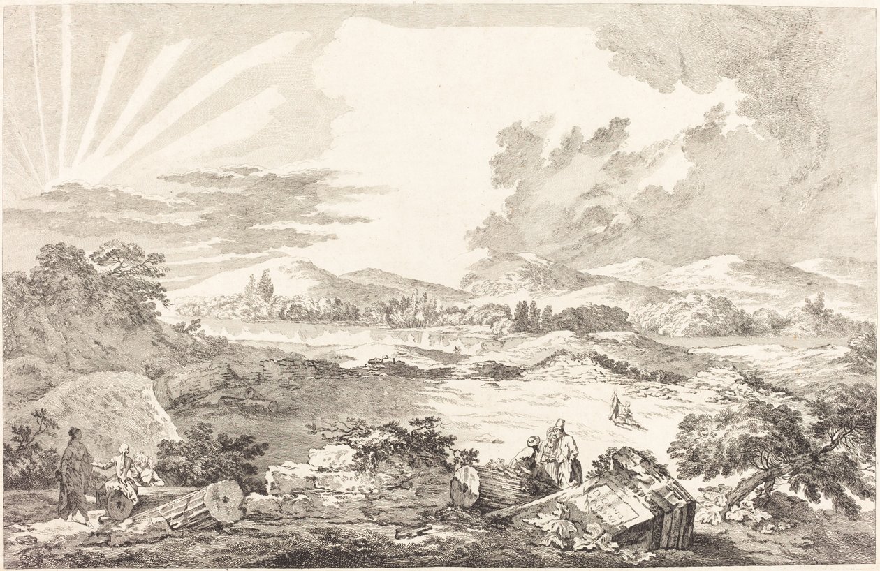 A Estrada, Atenas de Jacques Philippe LeBas after Julien David Le Roy