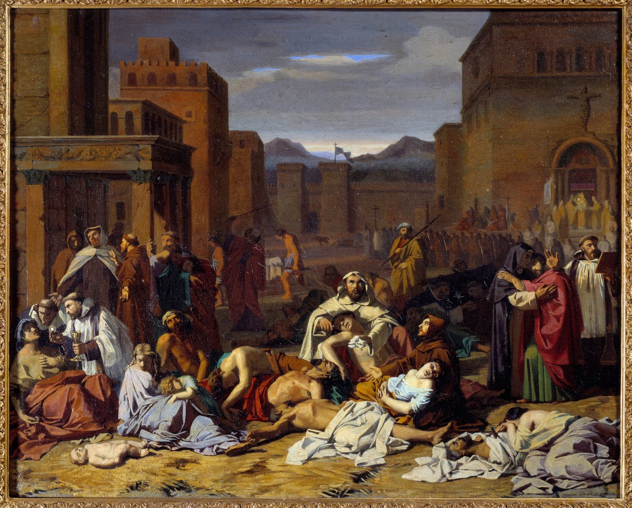 A Peste. Pintura de Jacques Pilliard (1814-1898) de Jacques Pillard