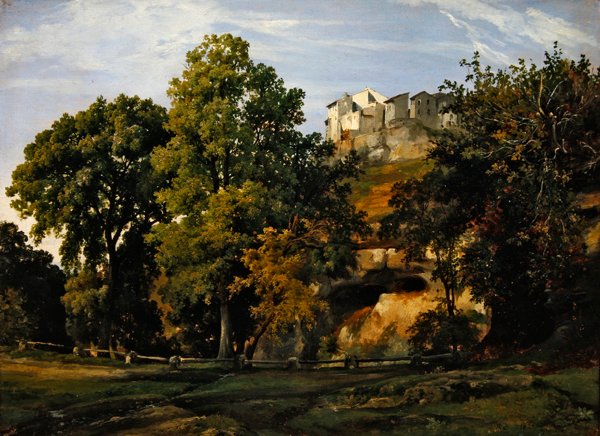 Paisagem, vista de Marino, 1826 de Jacques Raymond Brascassat