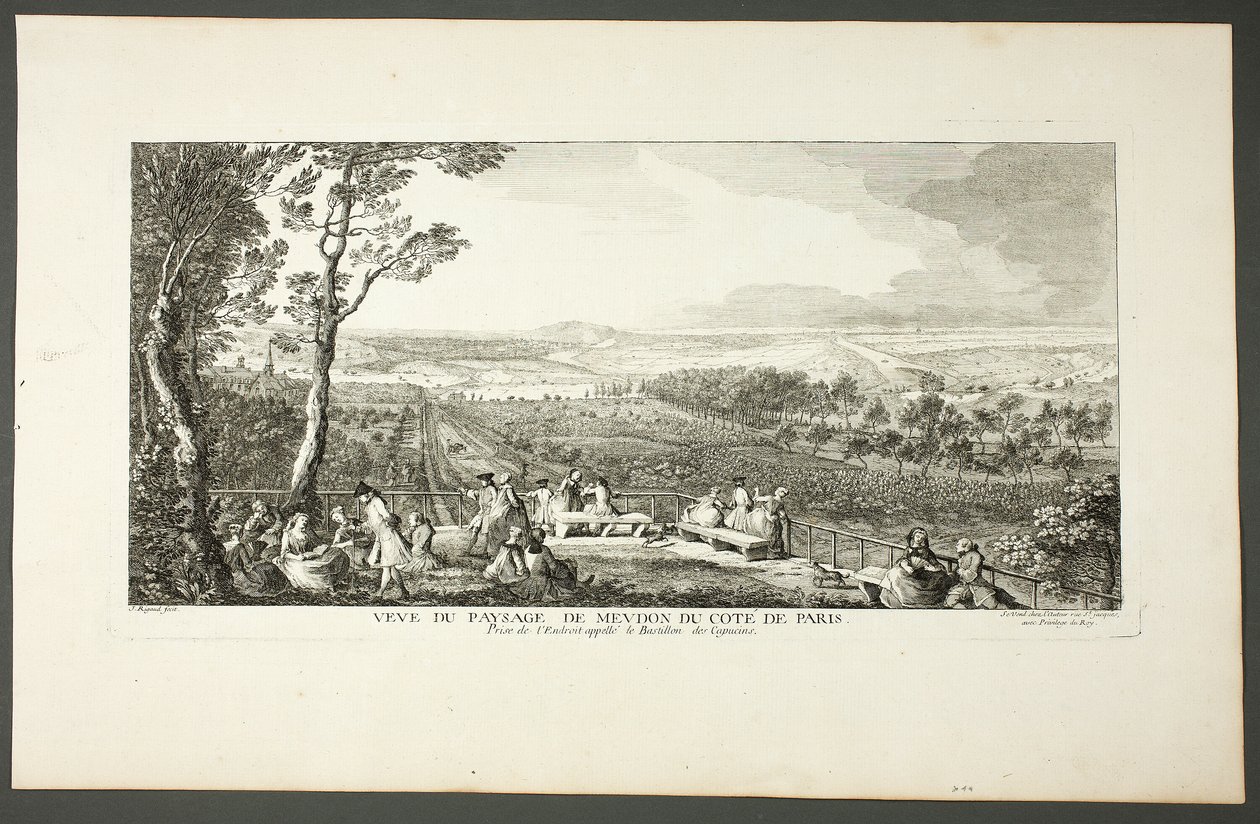 Vista da paisagem de Meudon em direção a Paris de Jacques Rigaud