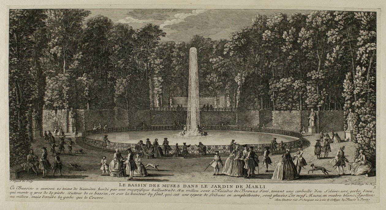 O tanque das Musas no jardim de Marly. / 5 de Jacques Rigaud