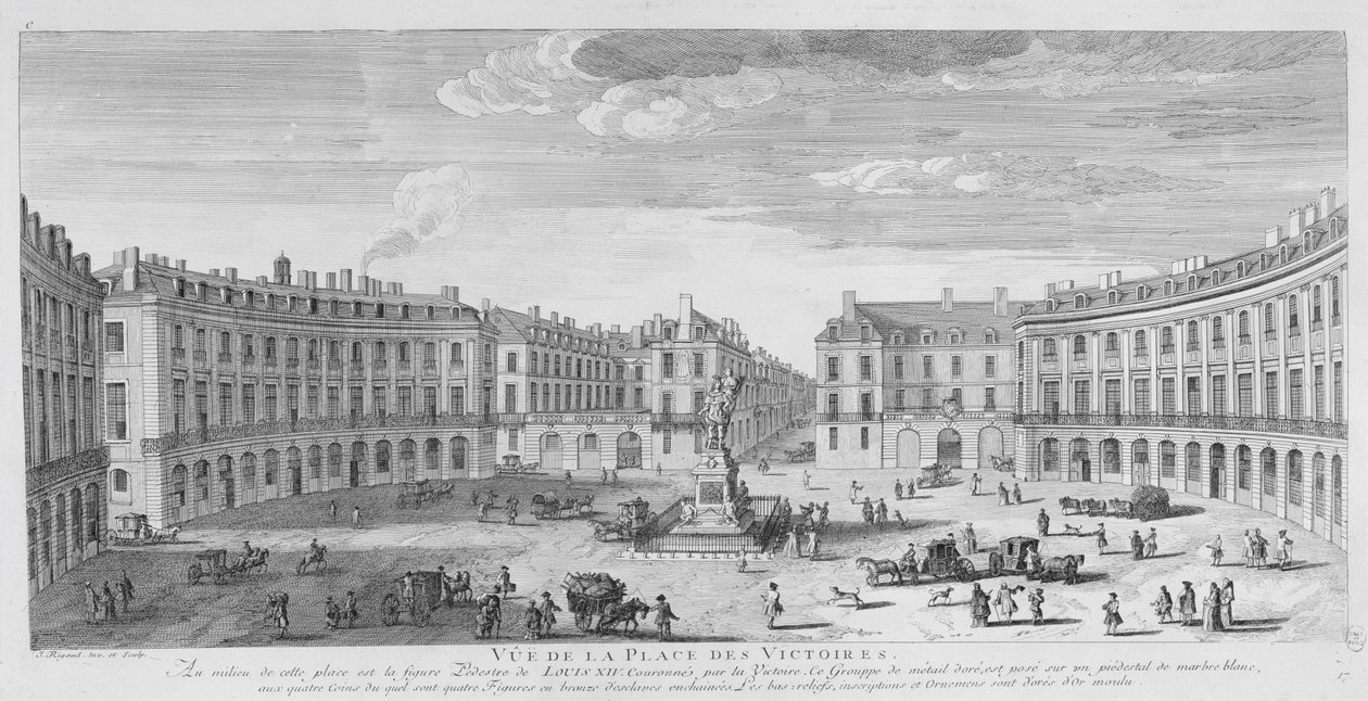 Place des Victoires, Paris (gravura) de Jacques Rigaud