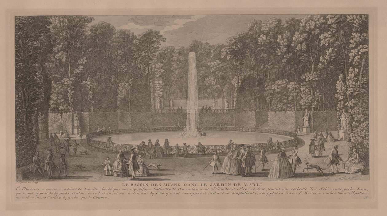 Piscina das Musas em Marli de Jacques Rigaud
