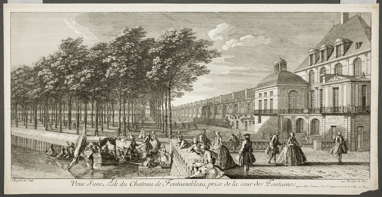 Vista de uma ala do Palácio de Fontainebleau, da série Le Château de Fontainebleau de Jacques Rigaud