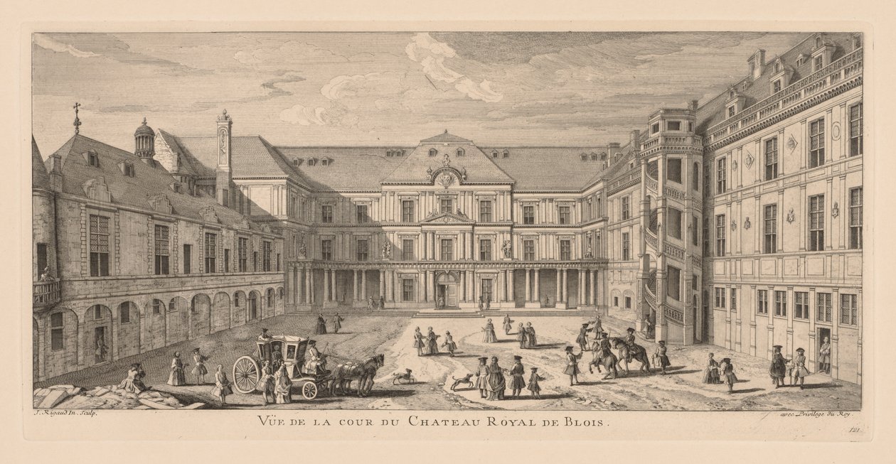 Vista para o pátio do Château de Blois. de Jacques Rigaud