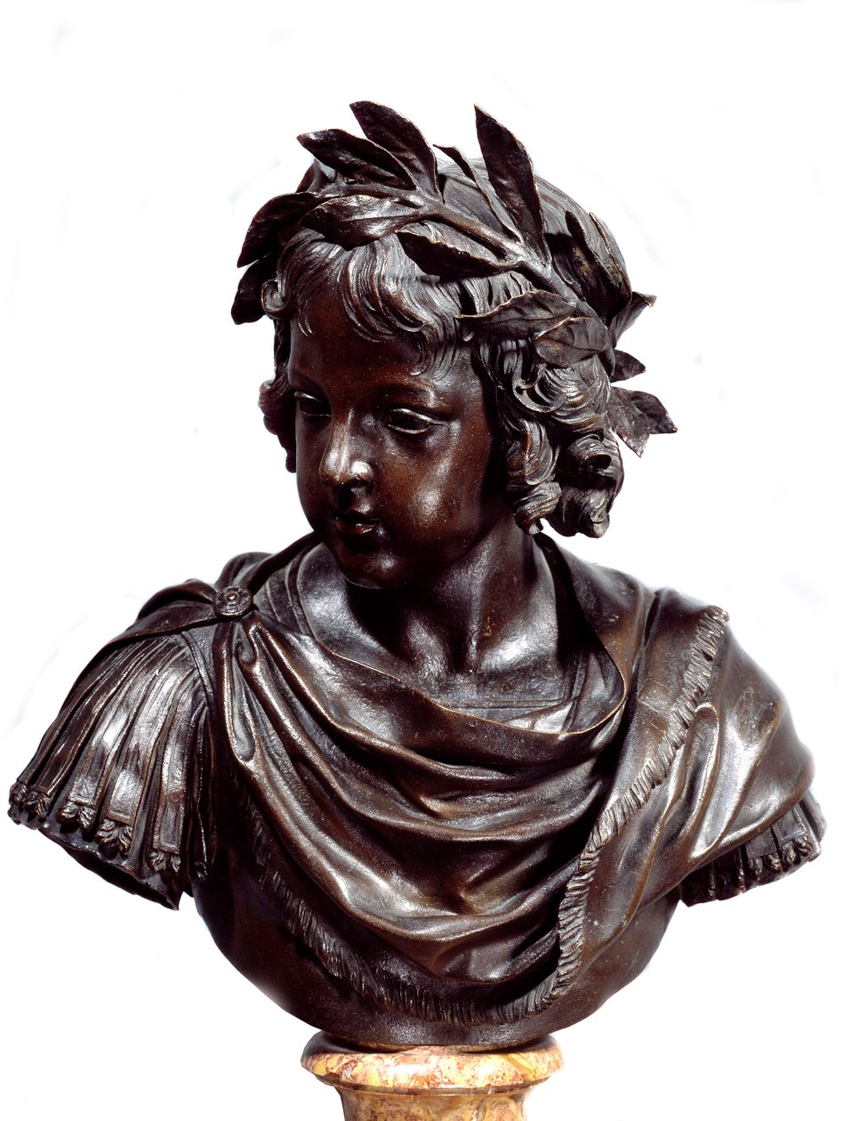 Busto em bronze de Luís XIV (1638-1715) criança disse à Escultura Romana atribuída a Jacques Sarazin (1592-1660) antes de 1643. Paris, Museu do Louvre de Jacques Sarazin
