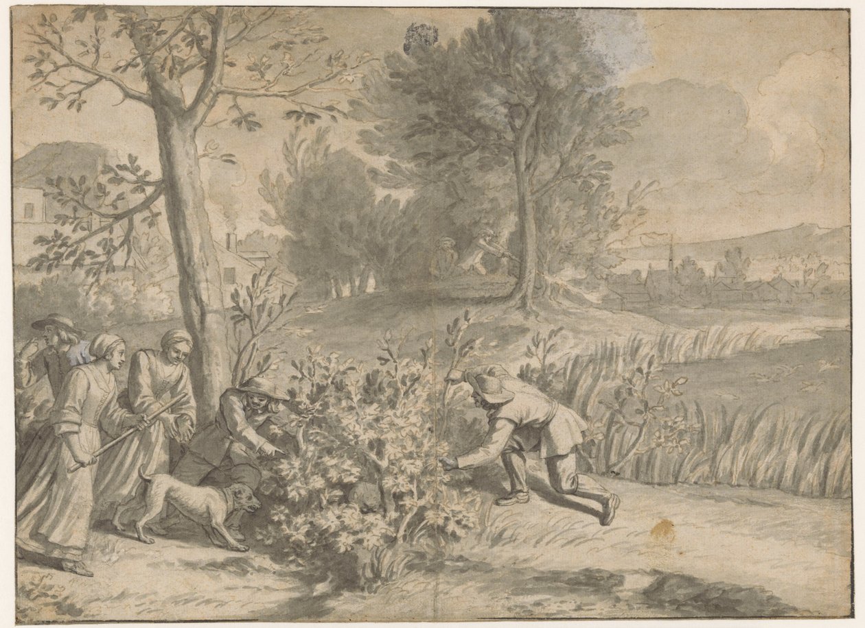 Caça ao coelho e ao pato de Jacques Stella (attributed to)
