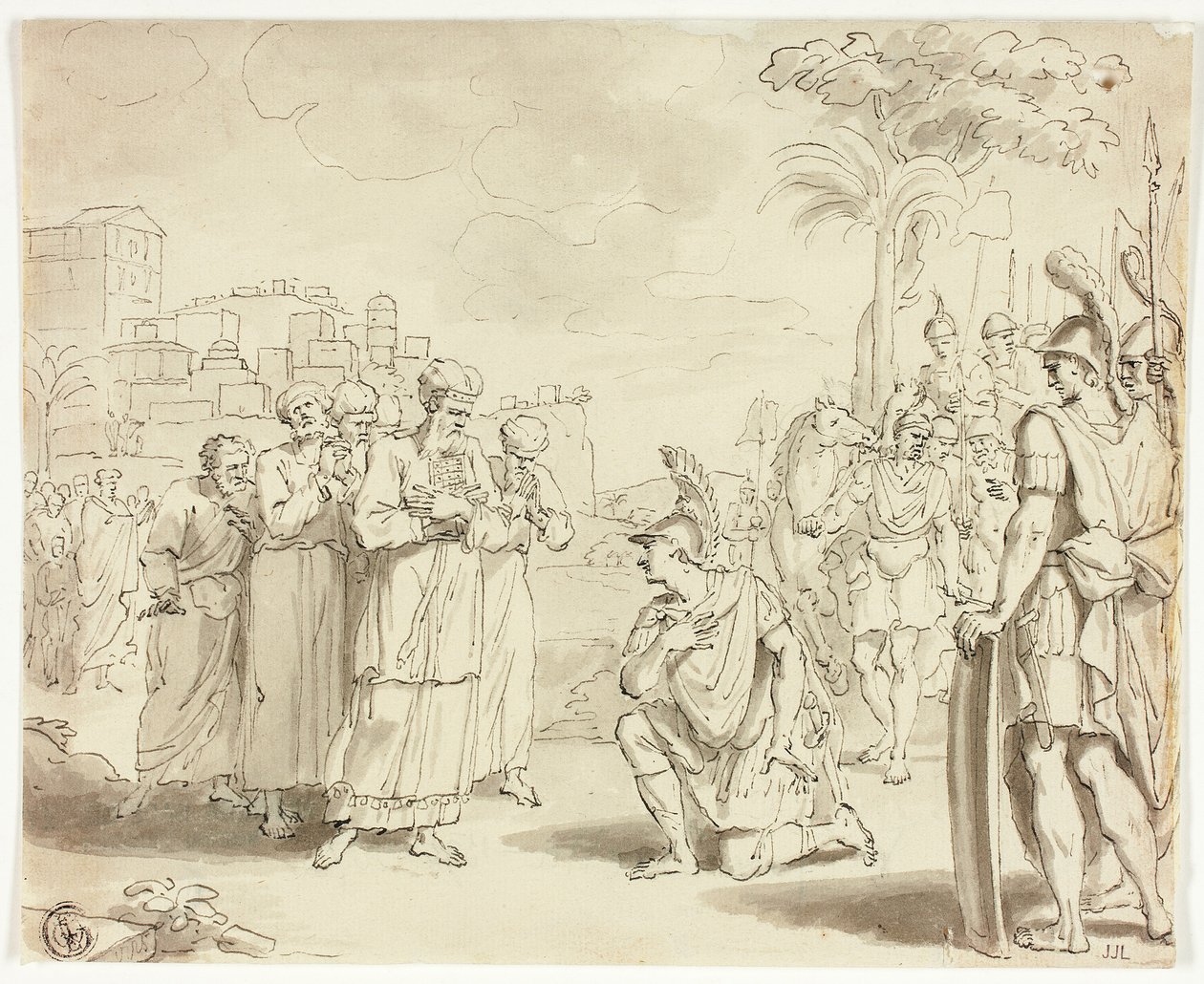 Alexandre antes do sumo-sacerdote de Jacques Stella