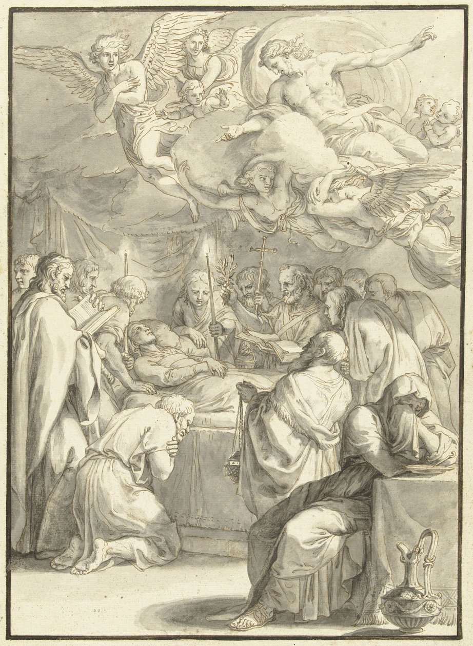 O leito de morte de Maria
Cenas da vida de Maria (título da série) de Jacques Stella