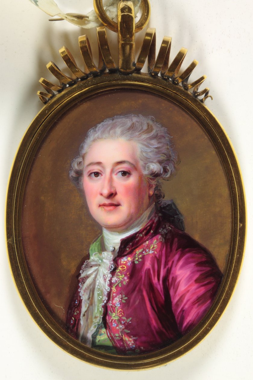 Um cavalheiro chamado Louis-Jean Marie de Bourbon, duque de Penthievre (esmalte) de Jacques Thoron