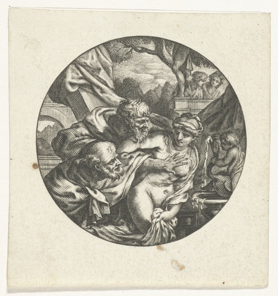 Estojo de vigilância com Susanna e os anciãos
Desenhos de ourivesaria para caixas de relógios: tampas e lados (título da série) de Jacques Vauquer
