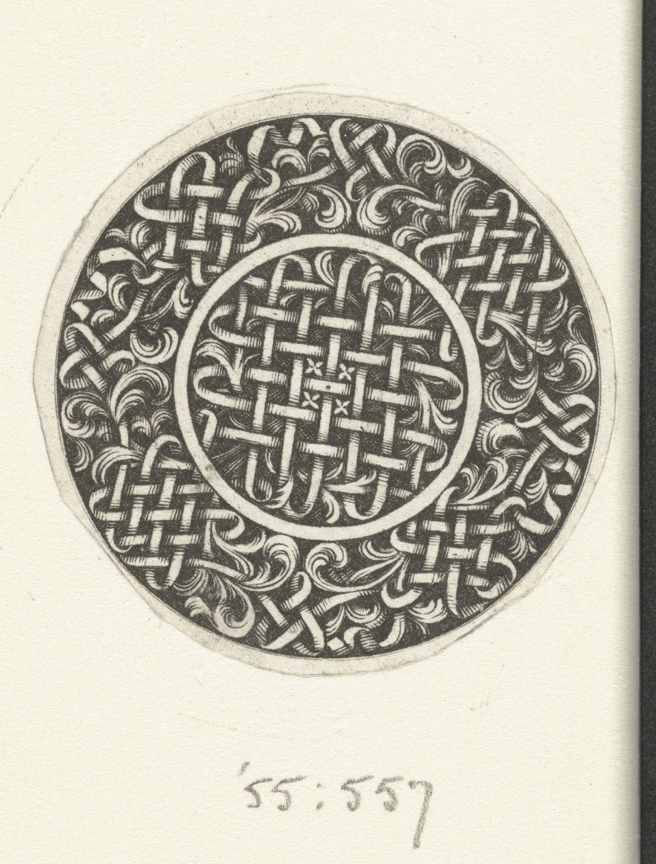 Medalhão com cestaria
Desenhos para silversmiths (título da série) de Jacques Vauquer