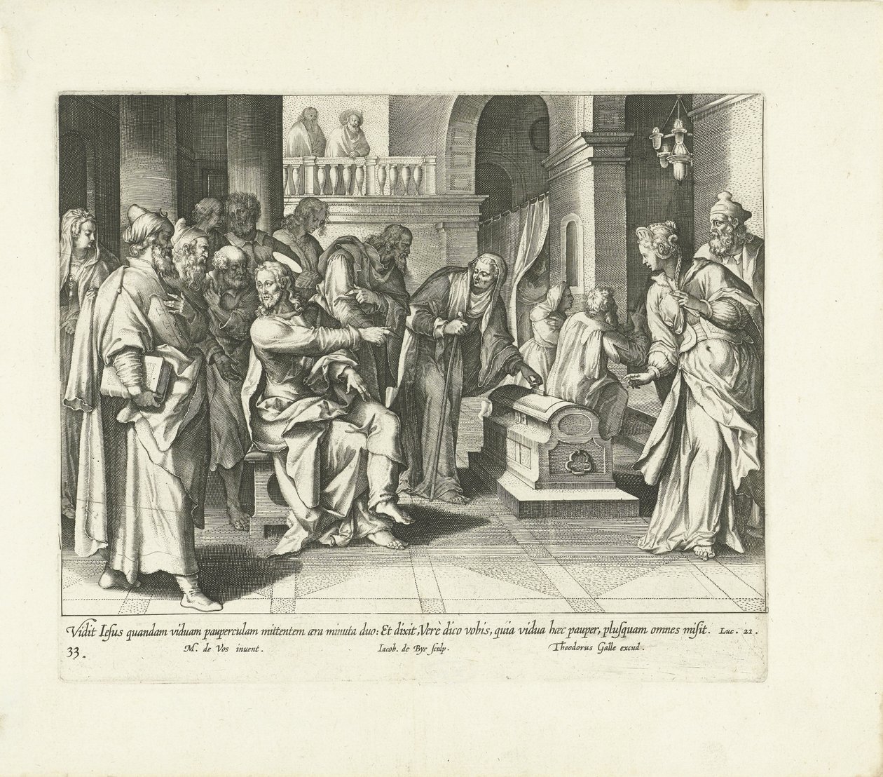Generosidade da viúva pobre
Vita, passio et Resvrrectio Iesv Christi (título da série)
Vida, paixão e ressurreição de Cristo (título da série) de Jacques de Bie