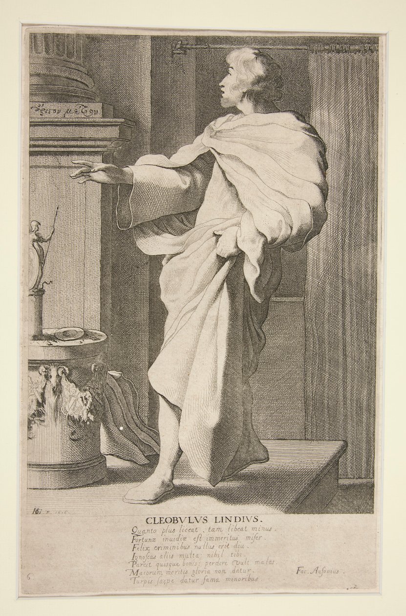 Cleobulus Lindius, #6 da série The Seven Wise Men of Greece de Jacques de Gheyn III