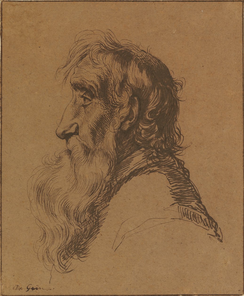 Cabeça de um homem velho de Jacques de Gheyn III