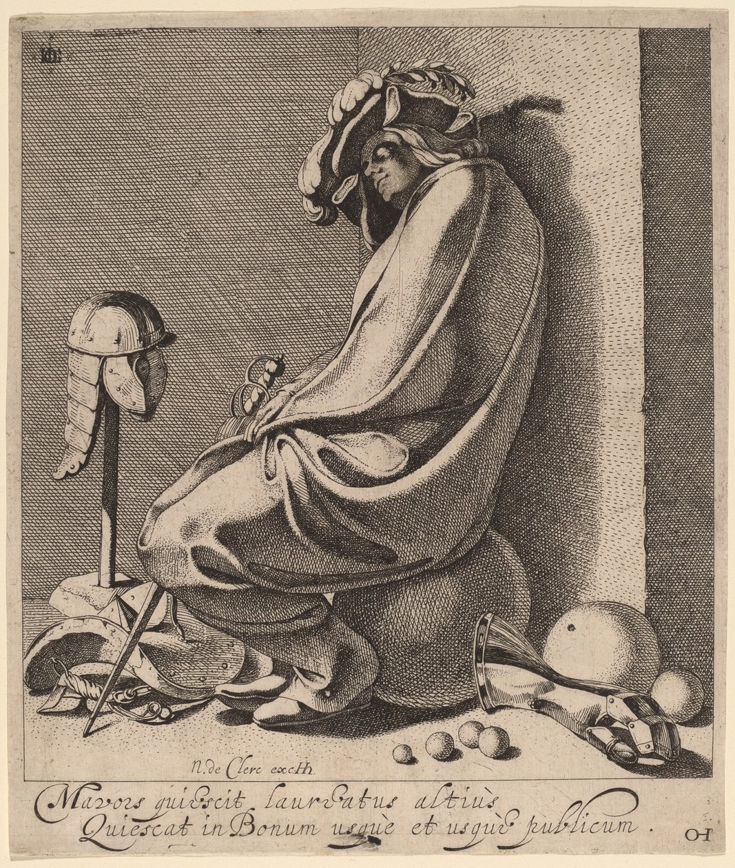 Marte dormindo de Jacques de Gheyn III