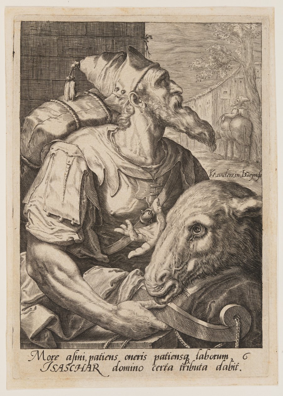 Issacar, de Os Doze Filhos de Jacob de Jacques de Gheyn II
