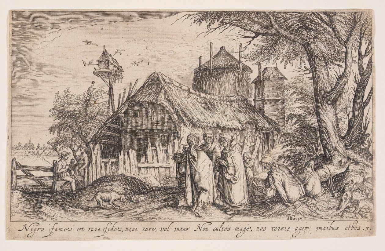 Paisagem com pessoas de etnia cigana, de Paisagens de Jacques de Gheyn II