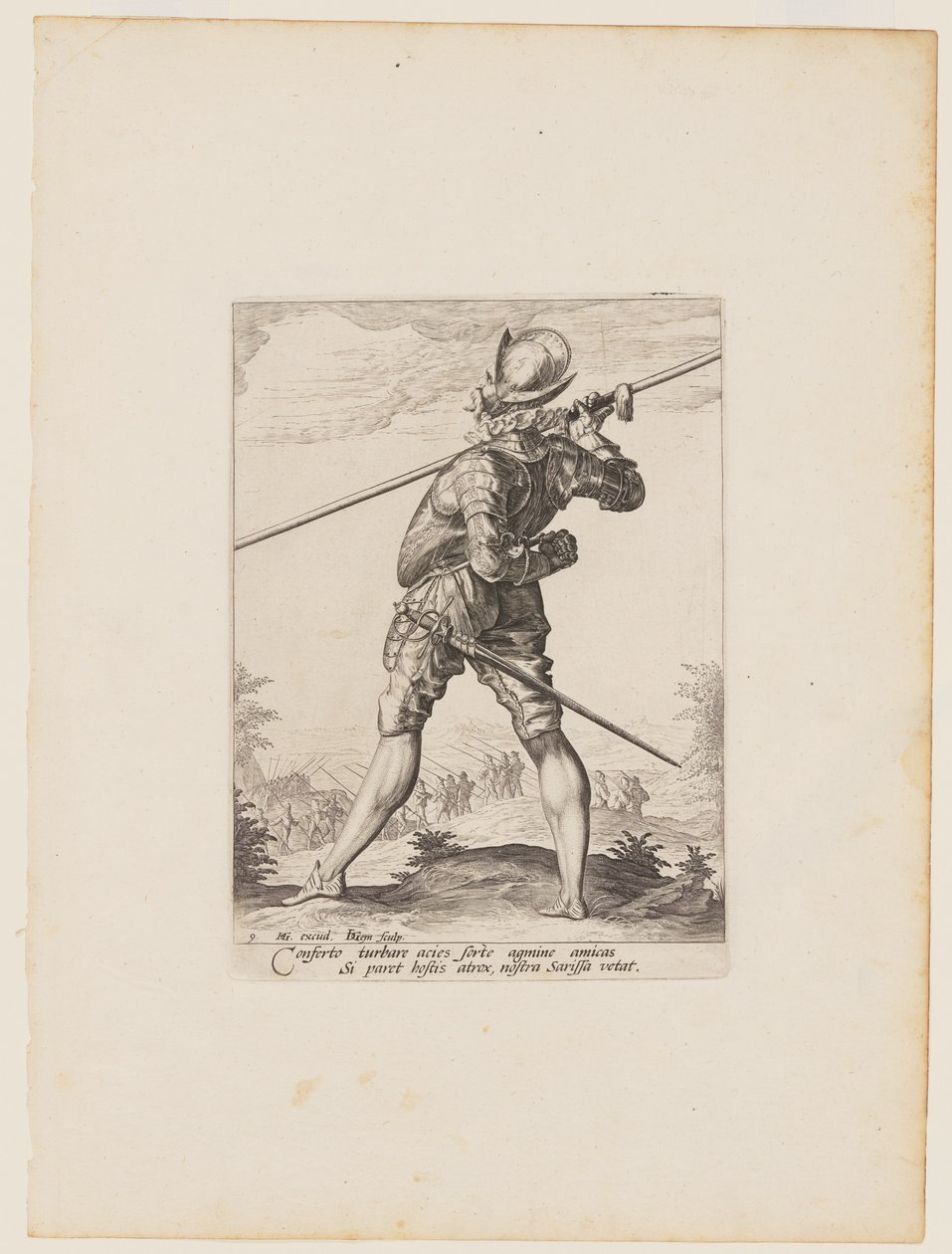 Pikeman, de Oficiais e soldados da guarda-costas do Imperador Rodolfo II de Jacques de Gheyn II
