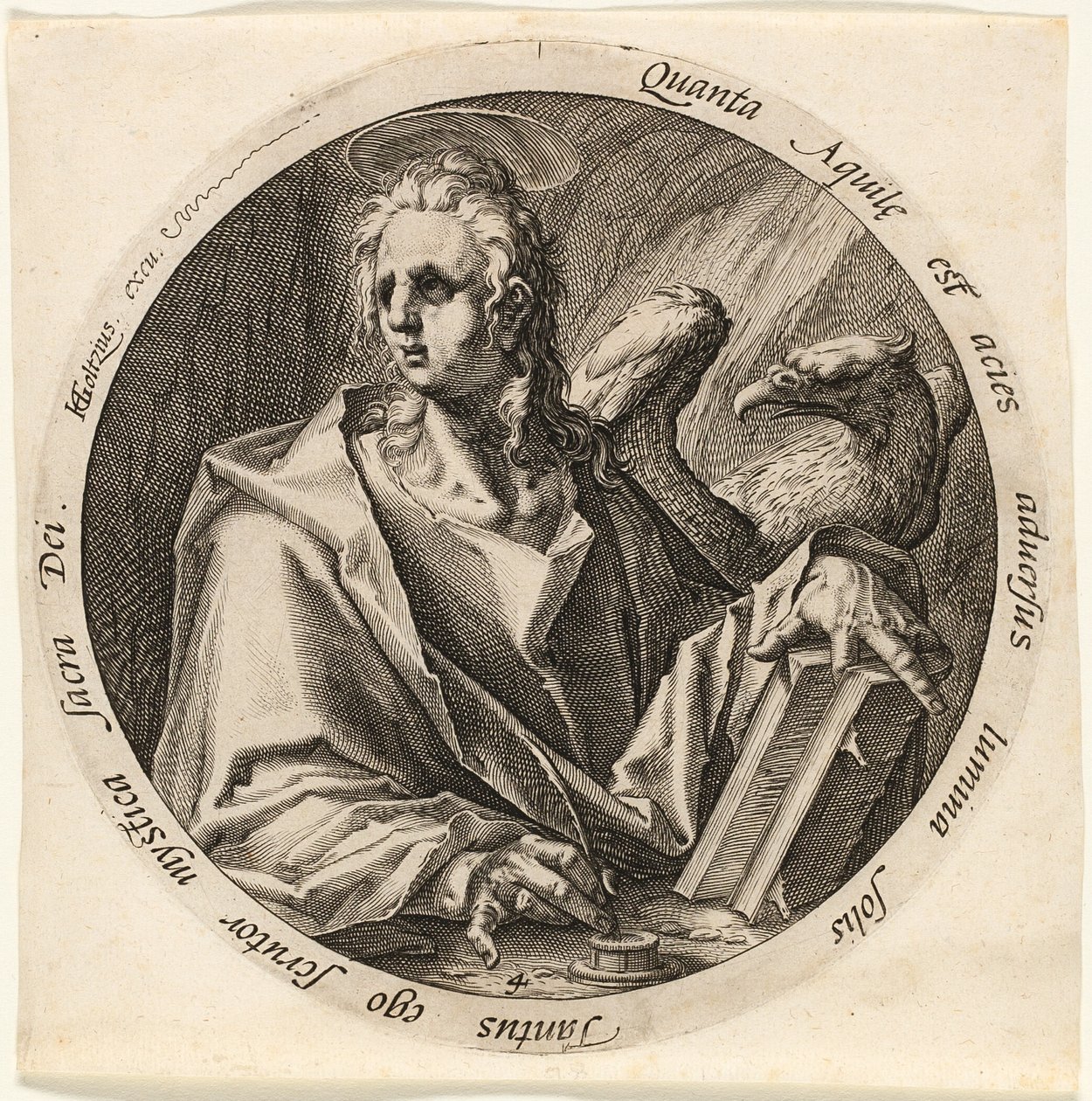 São João, prato quatro de Os Quatro Evangelistas de Jacques de Gheyn II