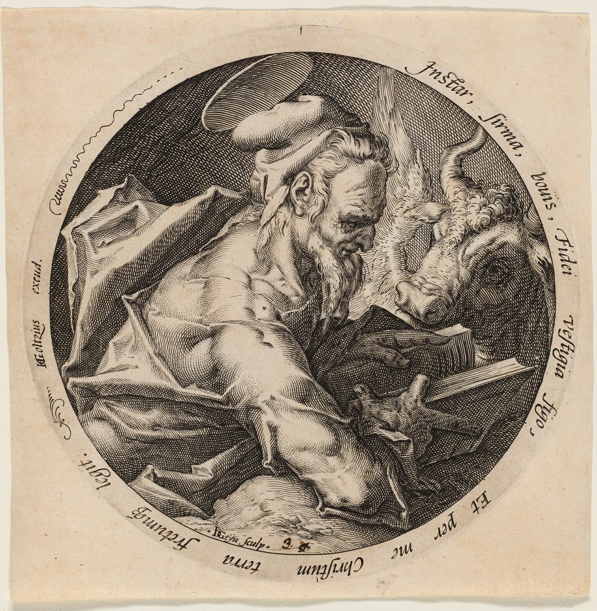 São Lucas, prato três de Os Quatro Evangelistas de Jacques de Gheyn II