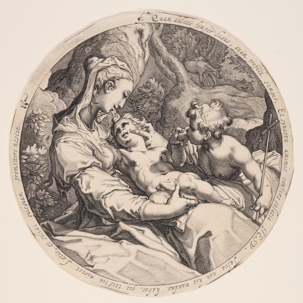 Virgem e Menino com São João Batista de Jacques de Gheyn II
