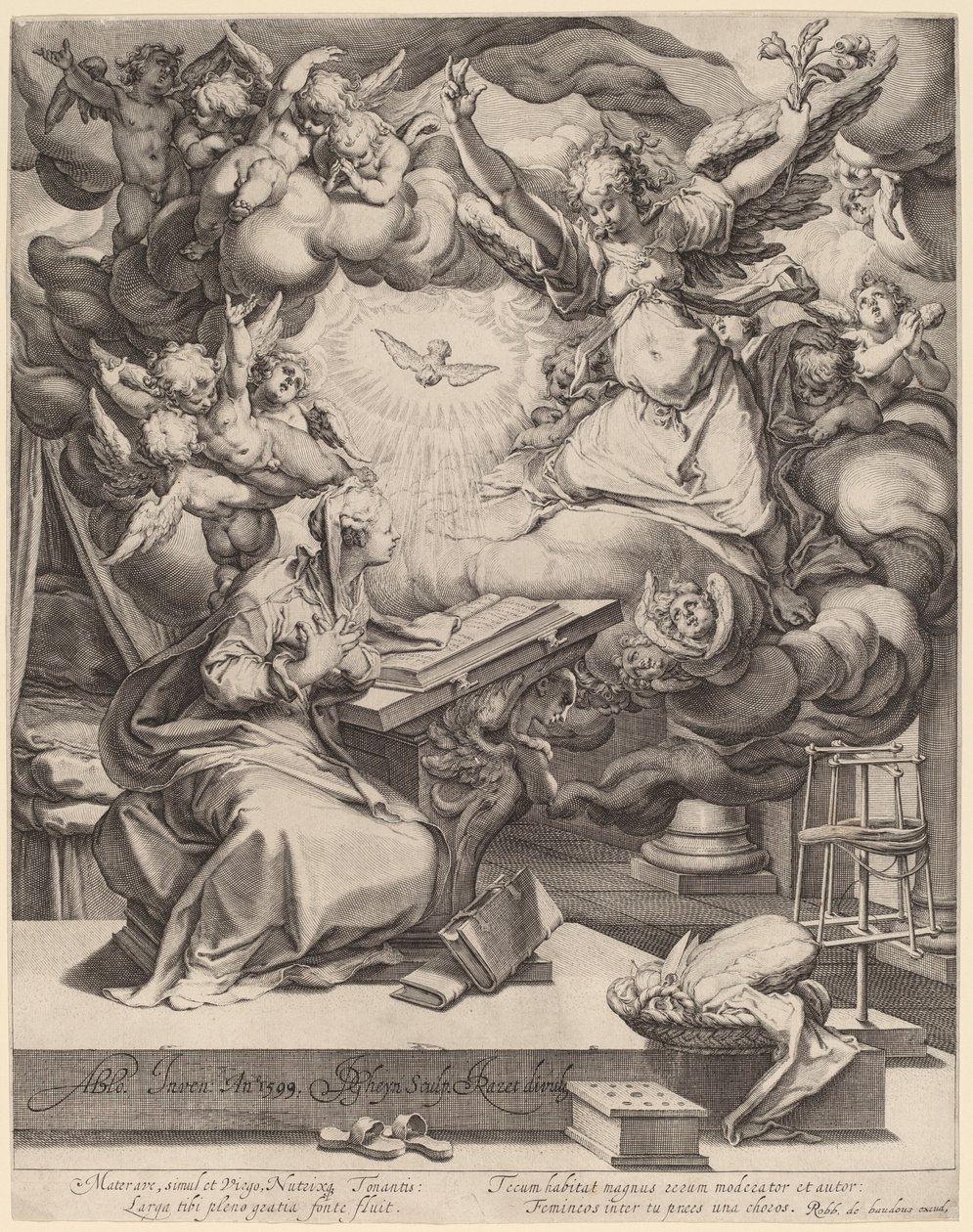 A Anunciação de Jacques de Gheyn II after Abraham Bloemaert