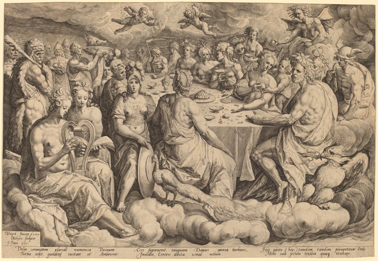 Banquete dos Deuses no Casamento de Peleu e Tétis de Jacques de Gheyn II, after Crispen van den Broecke