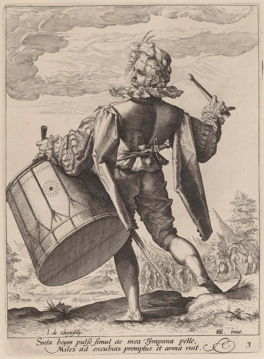 Baterista de Jacques de Gheyn II after Hendrik Goltzius