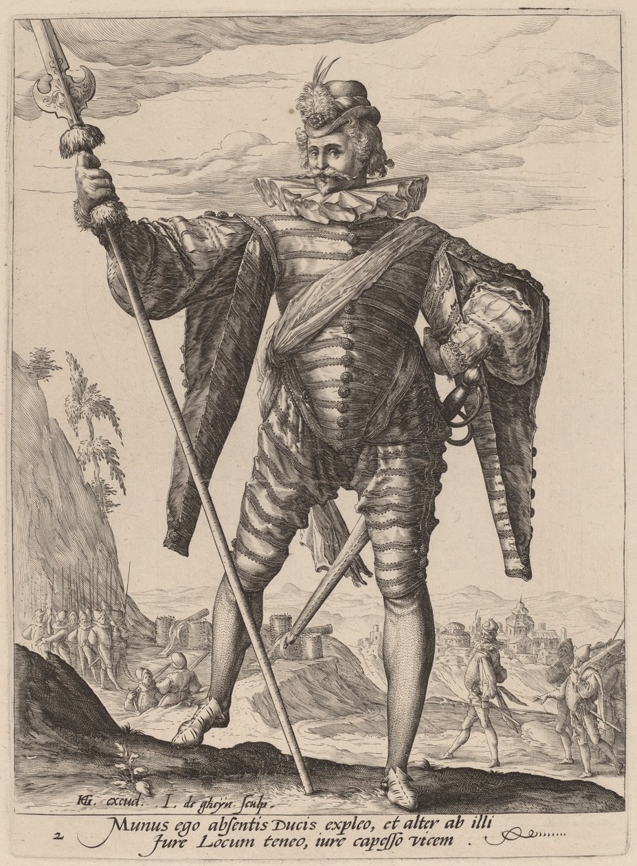 Tenente-coronel de Jacques de Gheyn II after Hendrik Goltzius