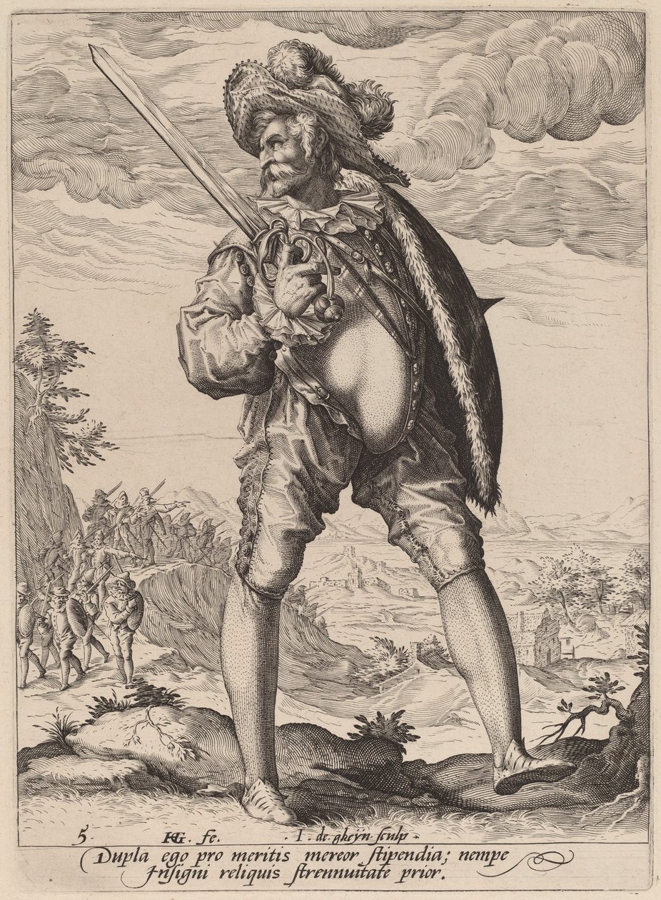 Portador padrão de Jacques de Gheyn II after Hendrik Goltzius
