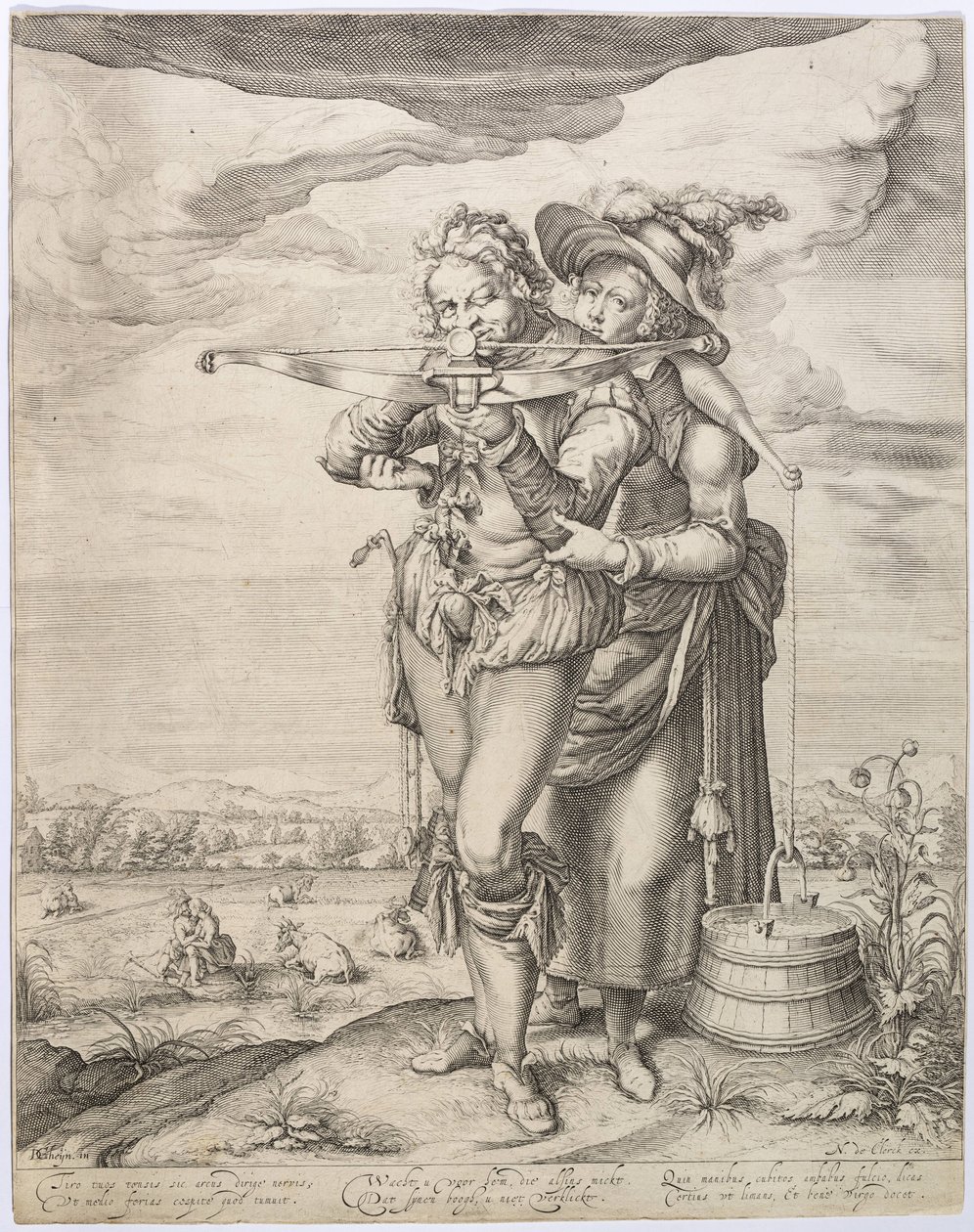 O Besteiro e a Leiteira, c. 1610. de Jacques de Gheyn the Younger
