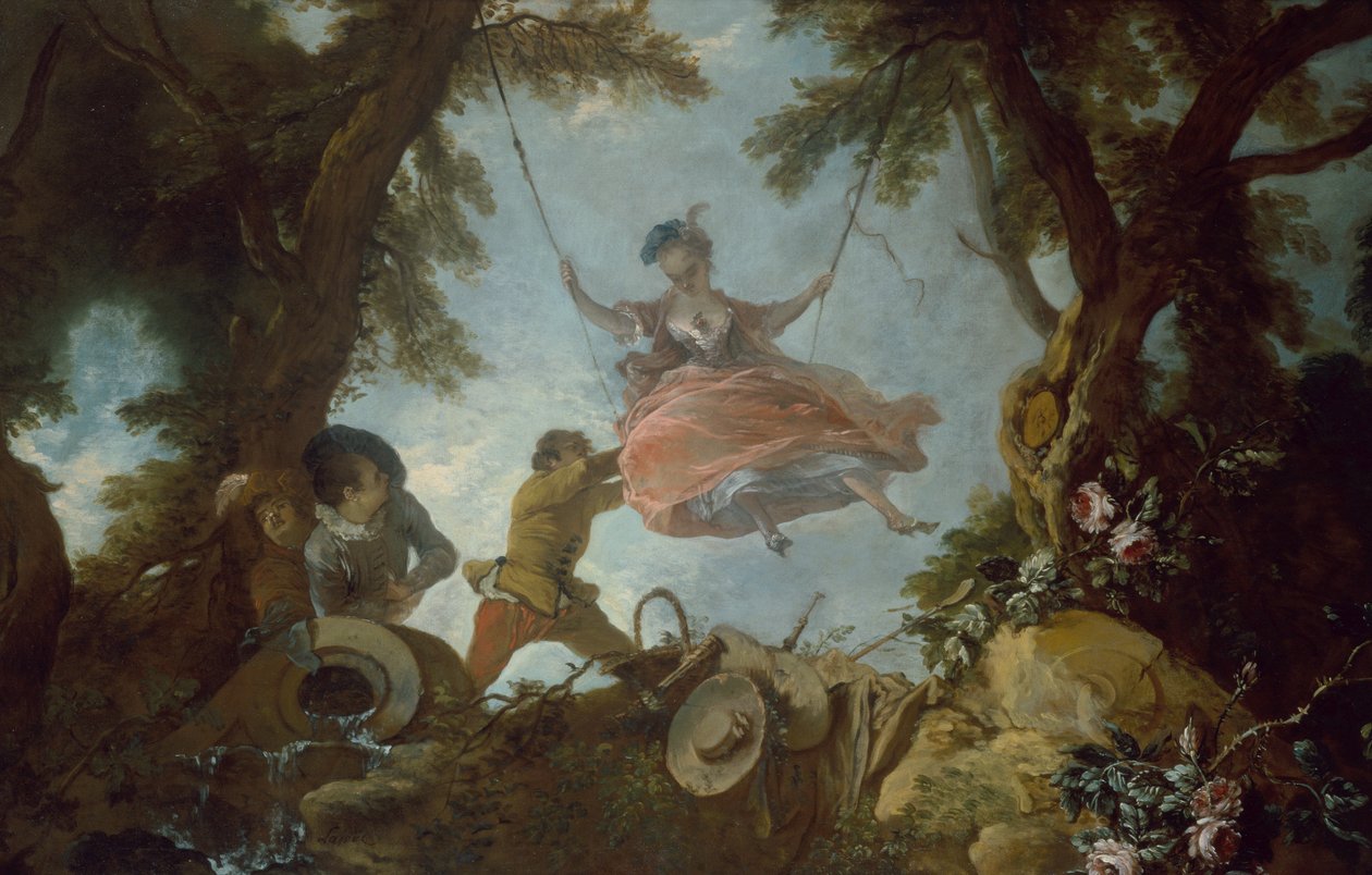 O Balanço (óleo sobre tela) de Jacques de Lajoüe
