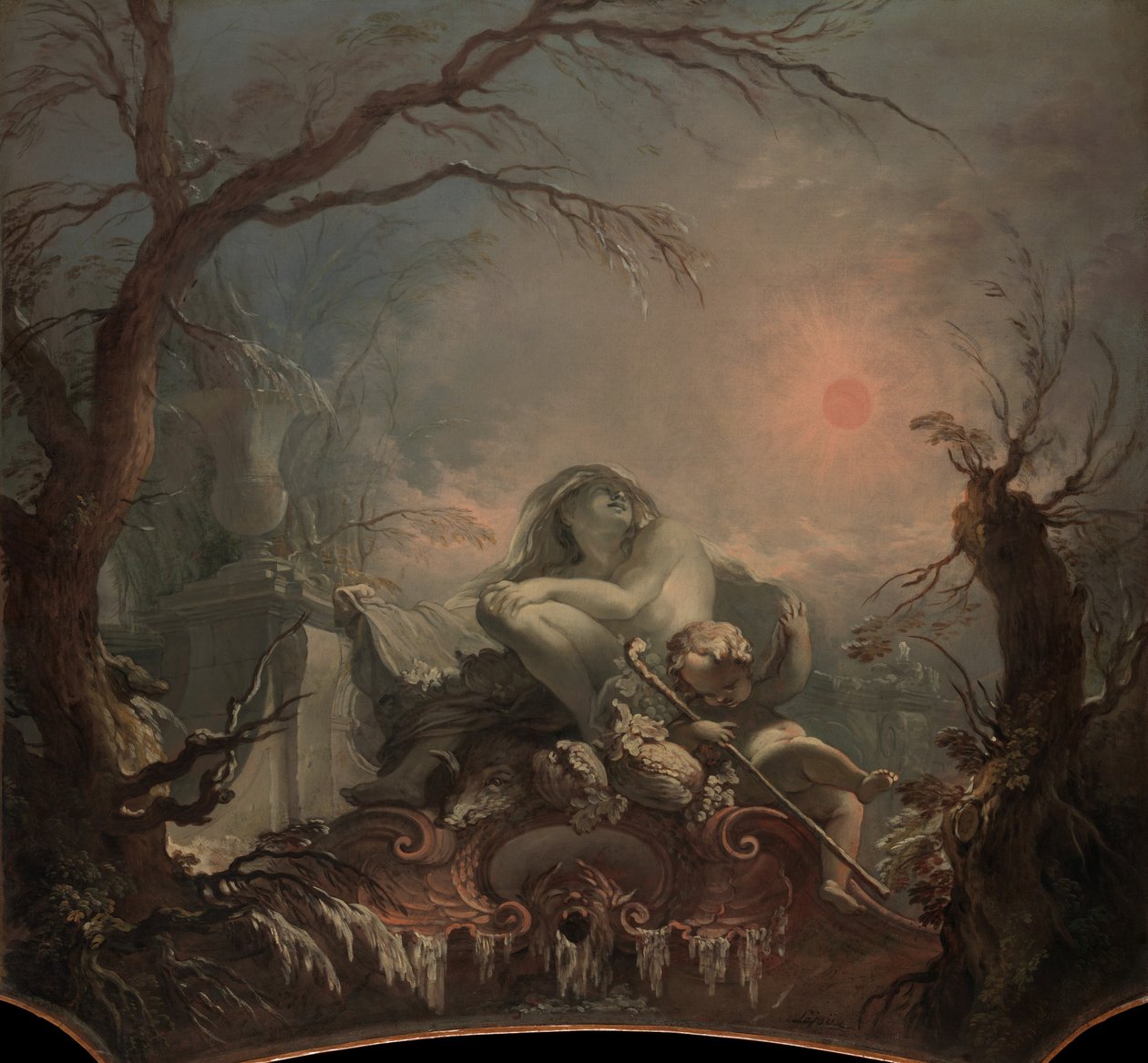 Alegoria de Inverno. de Jacques de Lajoue II