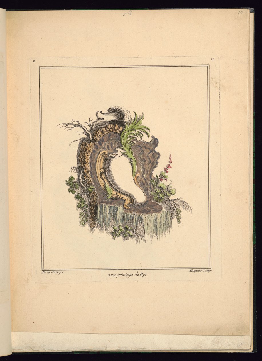 Design para cartela assimétrica de Jacques de Lajoüe