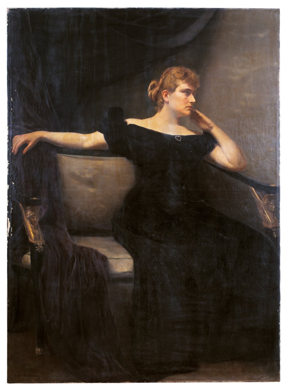 Retrato da Marquise de Tallenay (óleo sobre tela) de Jacques de Lalaing