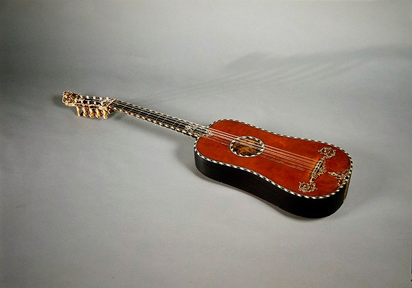 Guitarra, 1648 (ébano e marfim) de Jacques du Mesnil