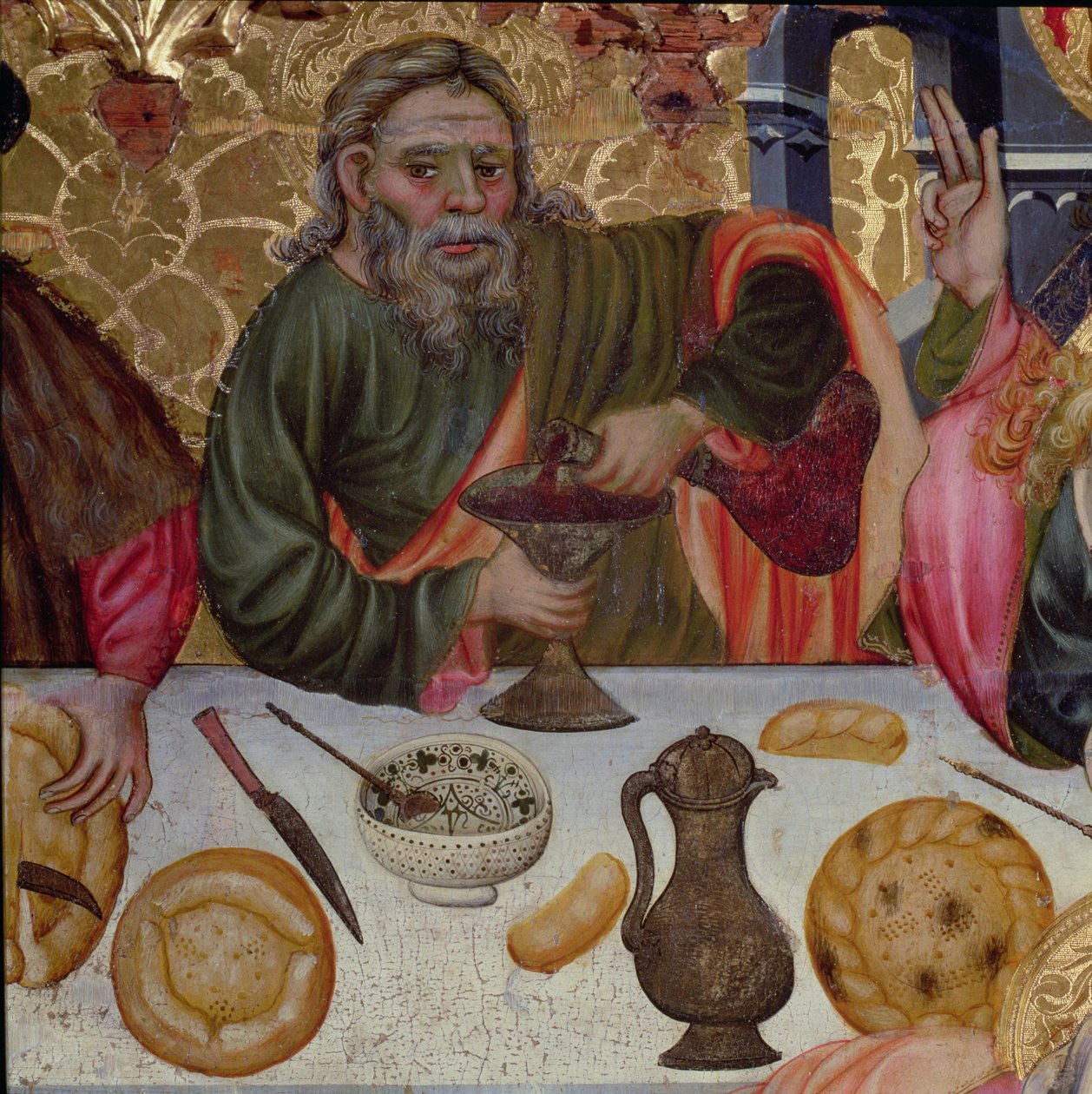 A Última Ceia: São Pedro, detalhe de Jaime Ferrer