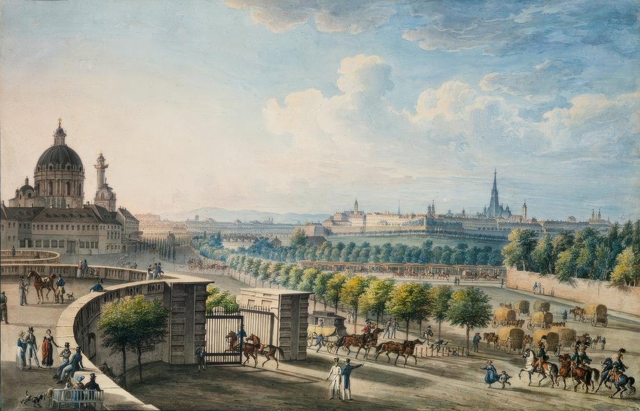 Viena a partir de Palácio Schwarzenberg - Alt de Jakob Alt
