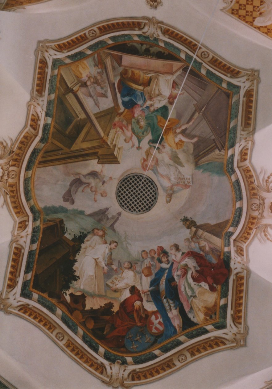 Igreja do mosteiro Ursberg, afresco de Jakob Fröschle