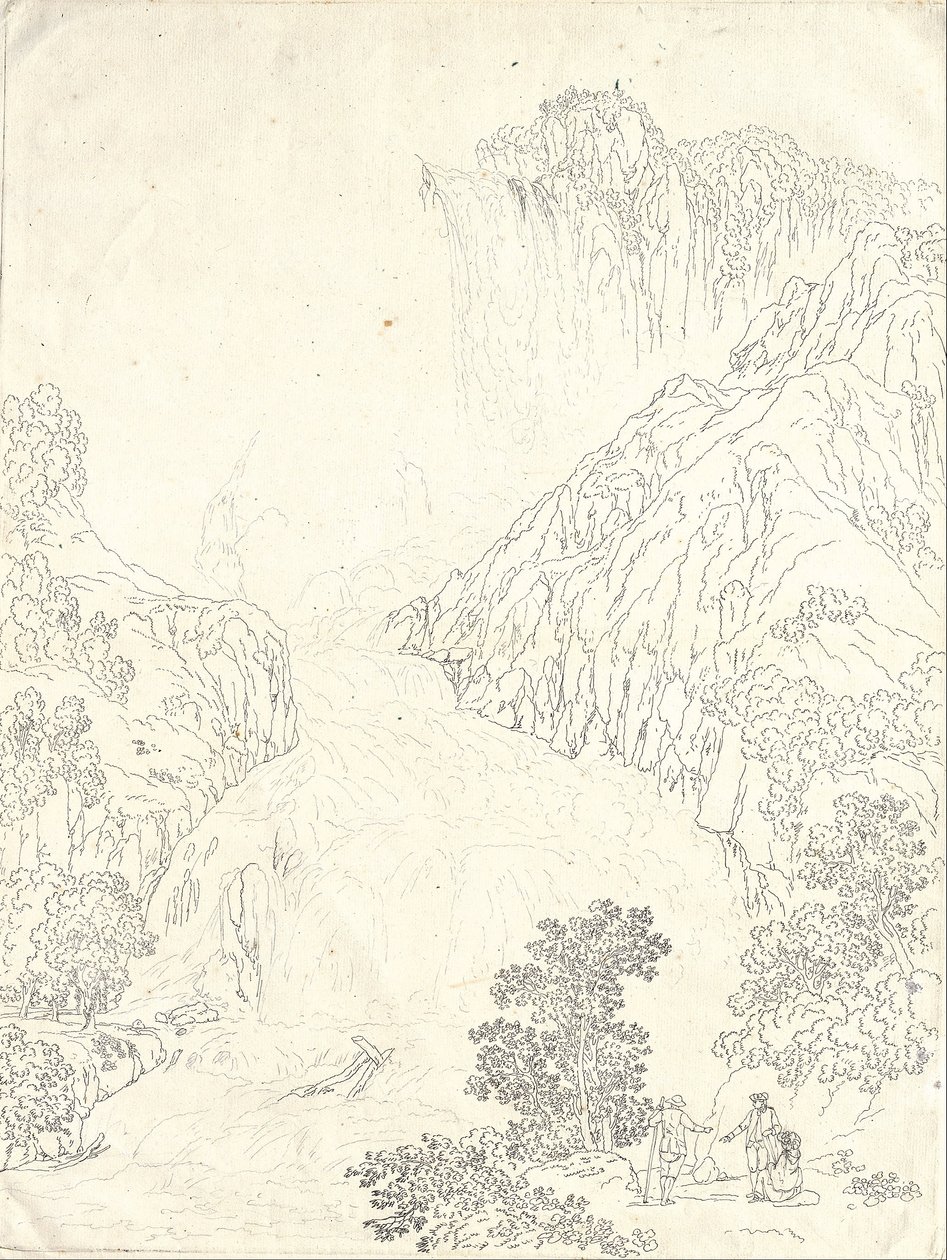 A Cascata delle Marmore em Terni de Jakob Philipp Hackert