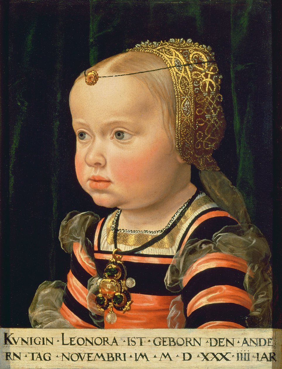 Archduchess Eleanor of Mantua (1534-94), envelhecido dois (painel) de Jakob Seisenegger