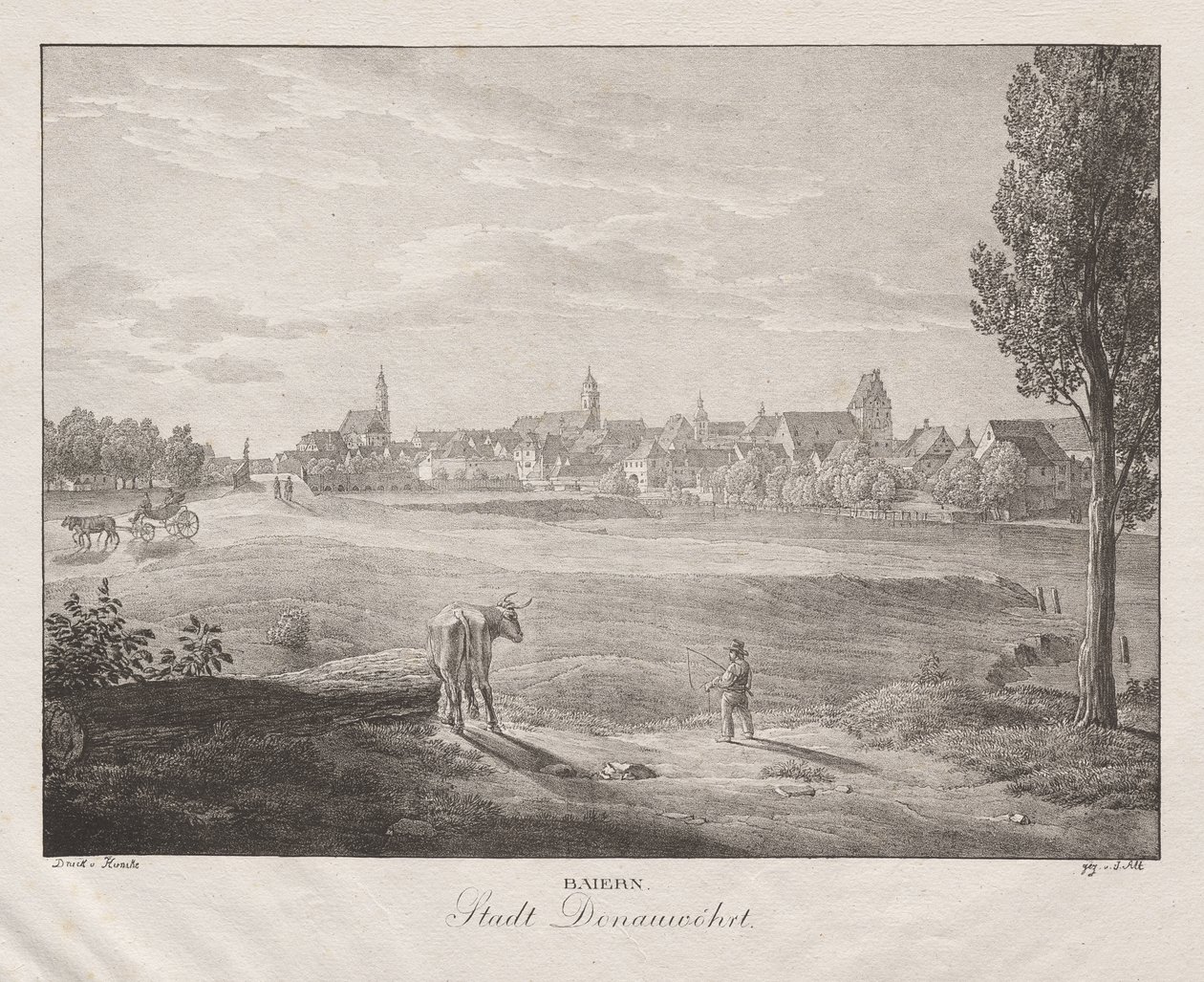 Baviera, cidade de Donauworth de Jakob Alt