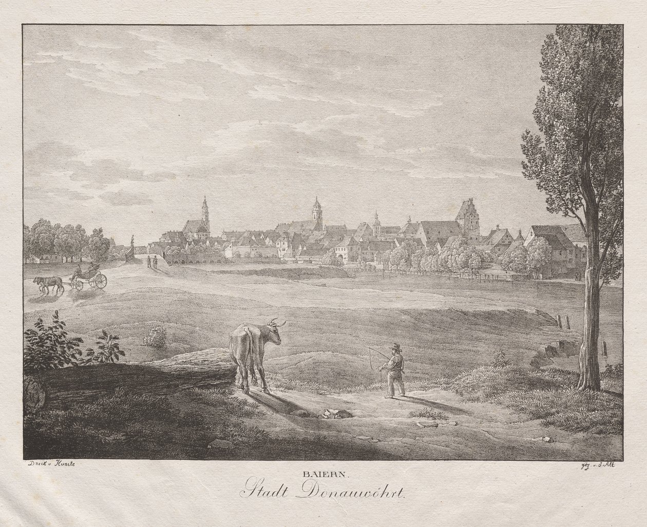 Baviera, cidade de Donauworth de Jakob Alt