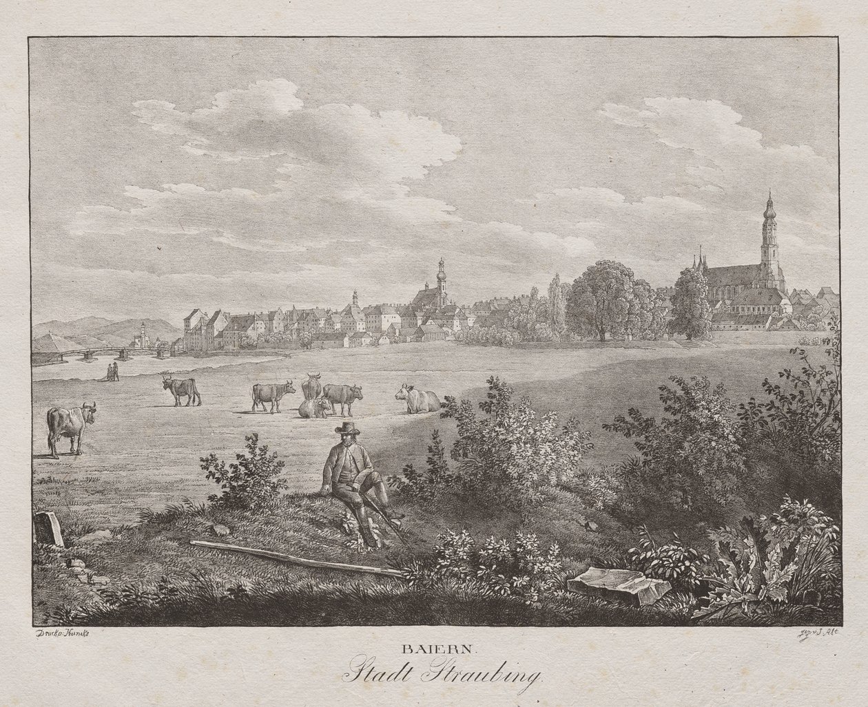 Baviera, cidade de Straubing de Jakob Alt
